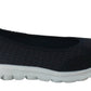 Womens Ladies Lightweight Memory Foam Slip On Suede Leather Mesh Go Walk Running Fitness Pumps Trainers Shoes