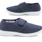 Mens Touch Fasten Casual Navy Canvas Trainer Pumps Flat Driving Loafers Shoes