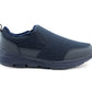 Mens Slip On Trainers Super Lightweight Gel Foam Insole Comfort Faux Suede Fur Lined Twin Elastic EVA Running Gym Sneaker Sports Navy Pumps