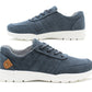 Mens Canvas Denim Lace Up Trainers Navy Blue Smart Casual Flat Low Top Sneaker Pumps