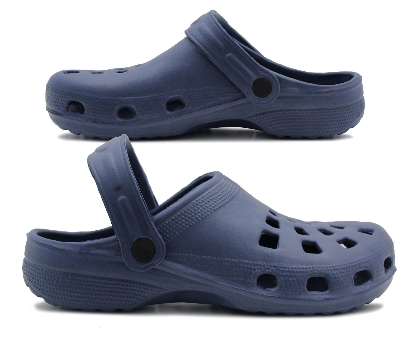 Mens Lightweight Navy EVA Clogs Breathable Slip On Garden Beach Hospital Nurse Kitchen Water Shoes Mules Sandals