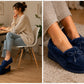 Womens Memory Foam Moccasin Slippers Faux Fur Trim Warm Slip On Ladies Winter House Shoes