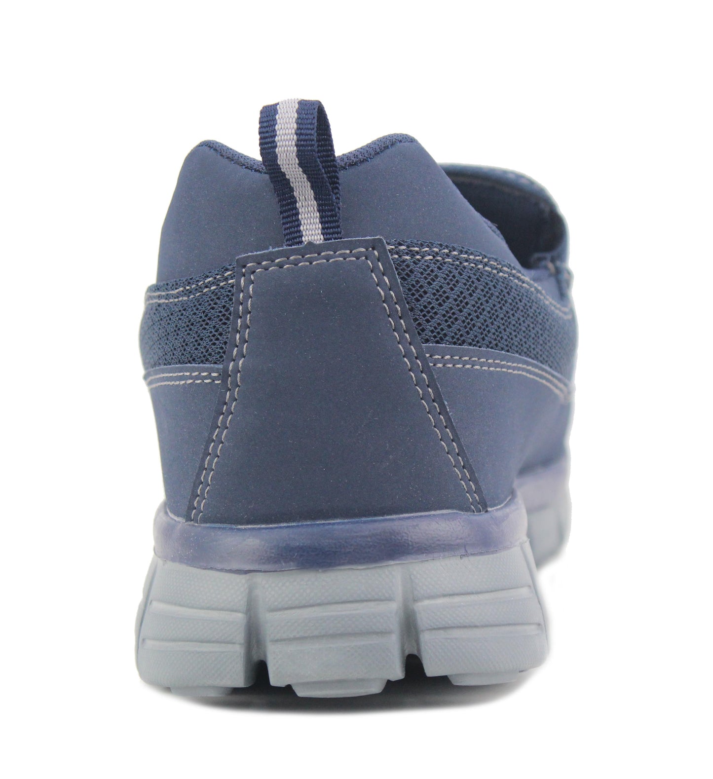 Unisex Super Lightweight Memory Foam Slip On Elasticated Breathable Navy Mesh Casual Sneaker Pumps Trainers