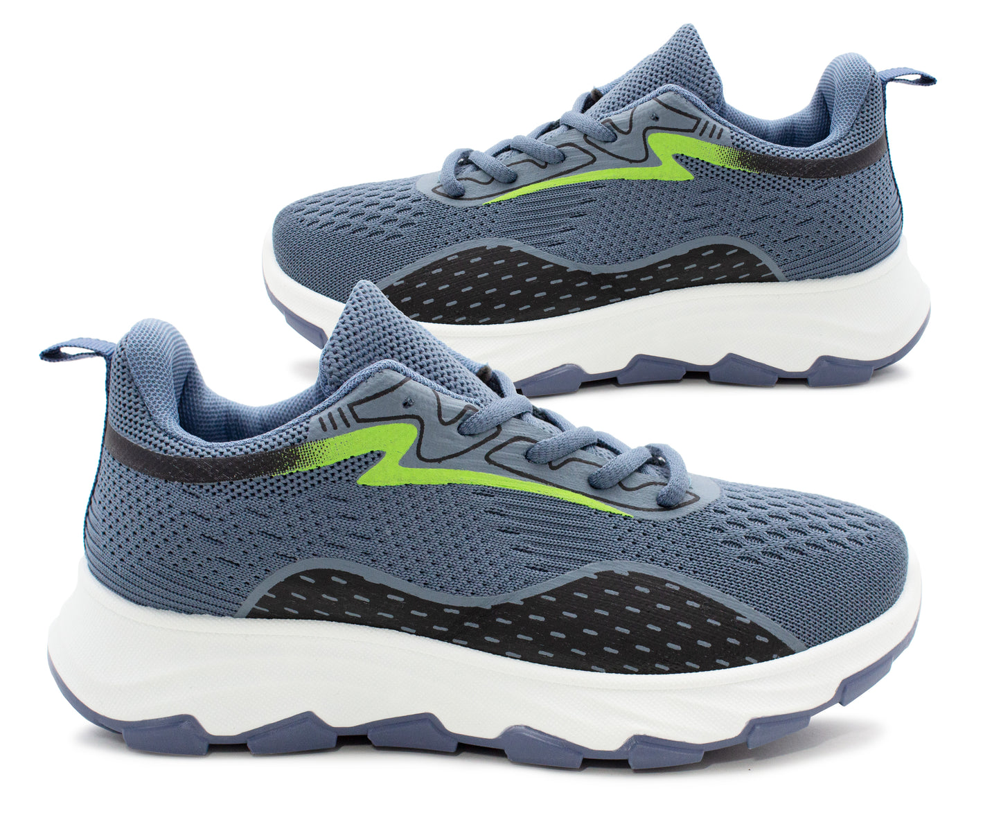 Womens Breathable Mesh Trainers Lace Up Ladies Casual Flat Walking Active Running Gym Sneaker Pumps Fashion Trainers Navy