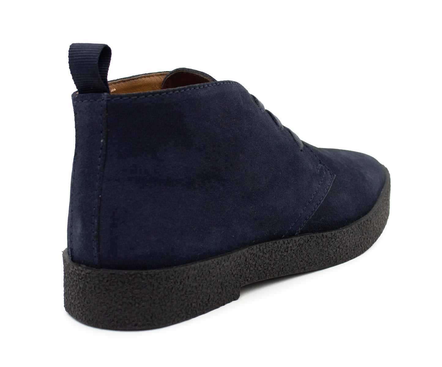 Mens Navy Suede Desert Boots Smart Casual Lace-Up Chukka Boots with Rubber Sole