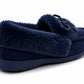 Womens Memory Foam Moccasin Slippers Faux Fur Trim Warm Slip On Ladies Winter House Shoes