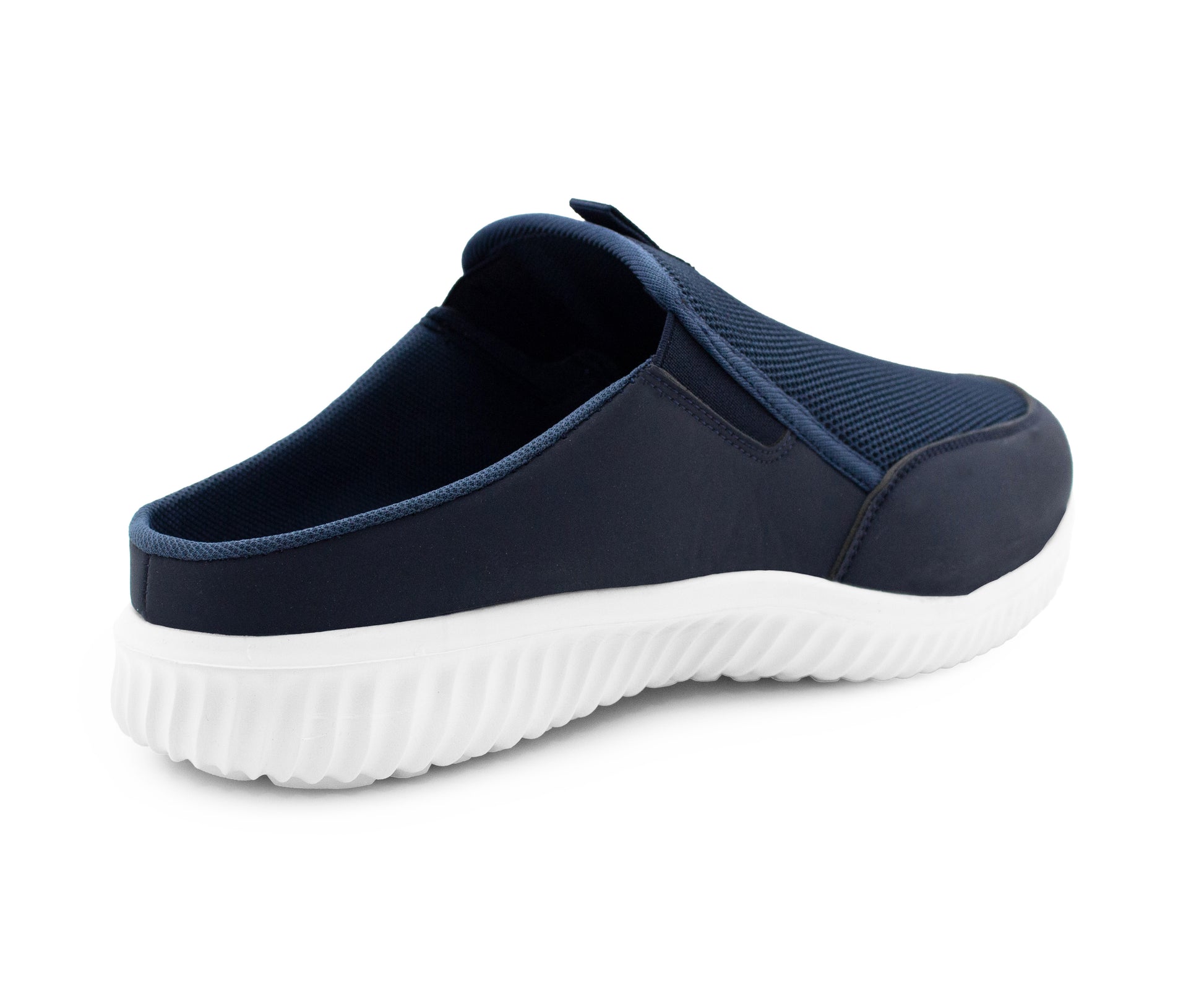 Mens Lightweight Breathable Trainers Slip On Backless Twin Gusset