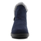 Cushion Walk Womens Faux Fur Lined Boots Ladies Warm Ankle High Slip On Low Wedge Snug Winter Boots