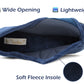 Womens Lightweight Faux Fur Wide Opening Touch Fasten Diabetic Orthopaedic Navy Slippers