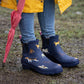 Womens Waterproof Ankle Boots Wellingtons Ladies Slip On Short Chelsea Rain Boots Festival Gardening Wellie Boots