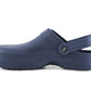 Womens Lightweight EVA Clogs Ladies Wide Fitting Slip On Hospital Nurse Garden Mules in Navy