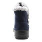 Cushion Walk Womens Faux Fur Lined Boots Ladies Warm Ankle High Slip On Low Wedge Snug Winter Boots