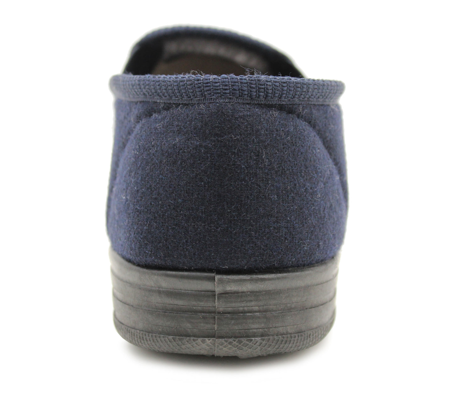 Mens Slip On Navy Check Faux Fur Lined Warm Winter Slippers