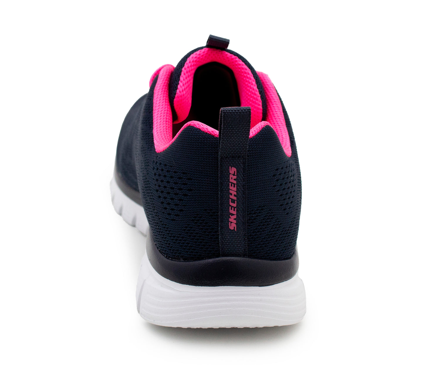 Skechers 12615 Graceful Wide Fit Womens Trainers Memory Foam Ladies Sneakers Navy Pink Mesh