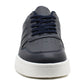 Mens Lace Up Trainers Casual Smart Flat Navy Synthetic Leather Fashion Sports Sneakers