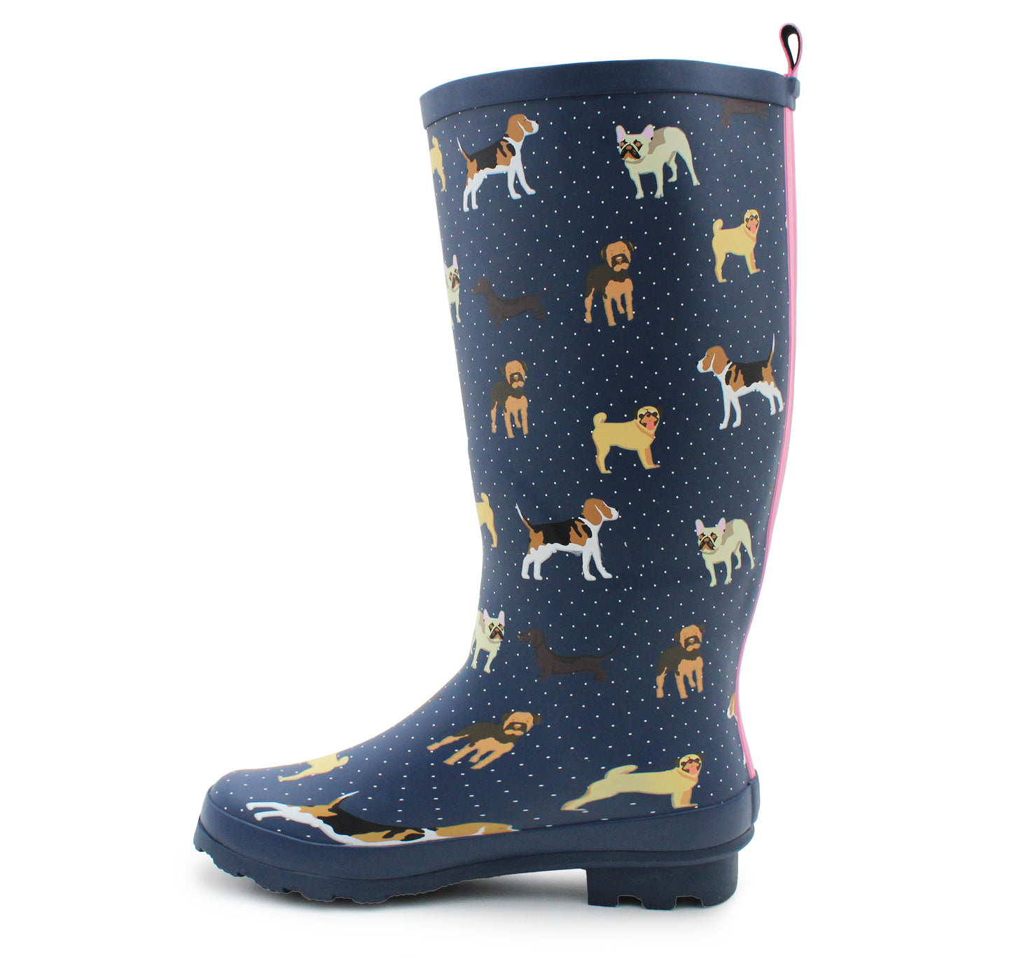Womens Adjustable Calf Wellies Waterproof Ladies Fashion Festival Dog Walking Rain Mud Wellington Boots