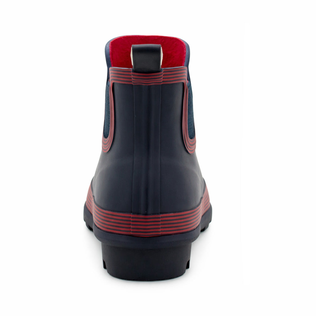 Womens Navy Wellington Low Cut Wellies Short Ankle Wellington Boots