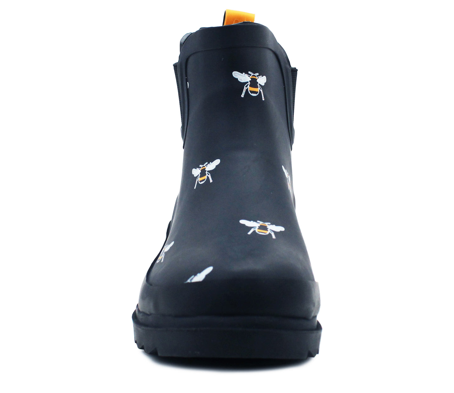 Womens Honey BEE Waterproof Ankle Boots Wellingtons Ladies Slip On Short Chelsea Rain Boots Festival Gardening Wellie Boots