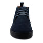 Mens Navy Suede Desert Boots Smart Casual Lace-Up Chukka Boots with Rubber Sole
