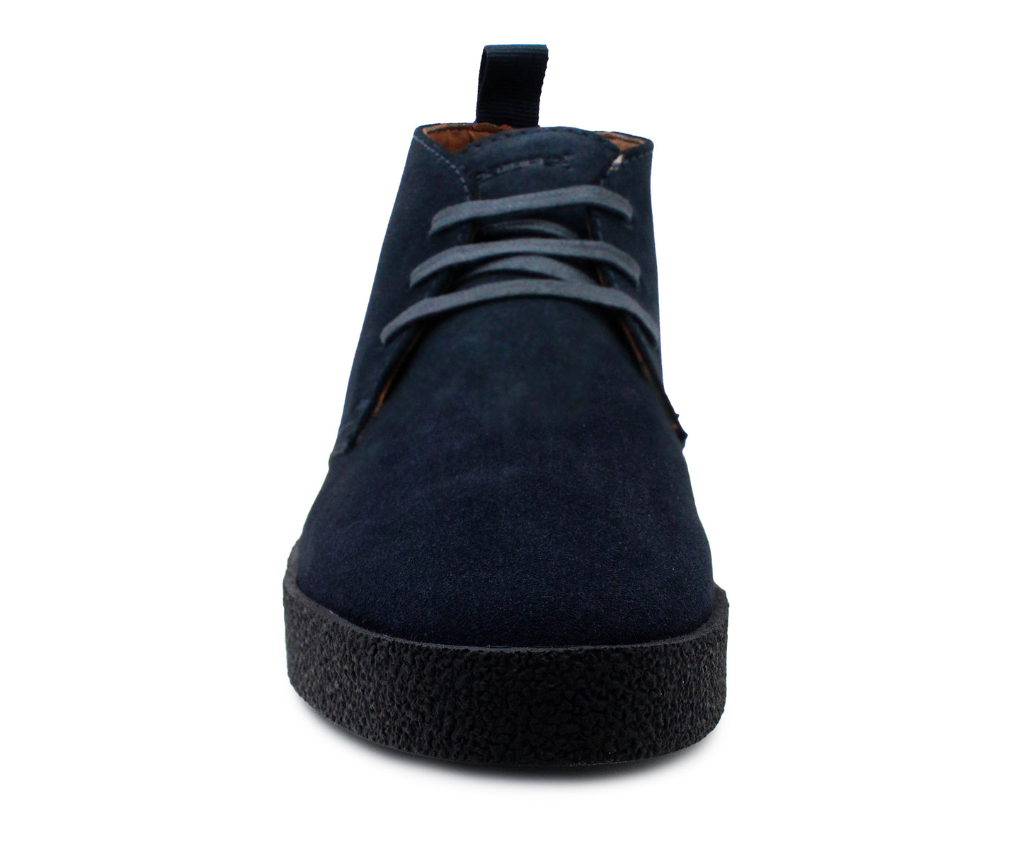 Mens Navy Suede Desert Boots Smart Casual Lace-Up Chukka Boots with Rubber Sole