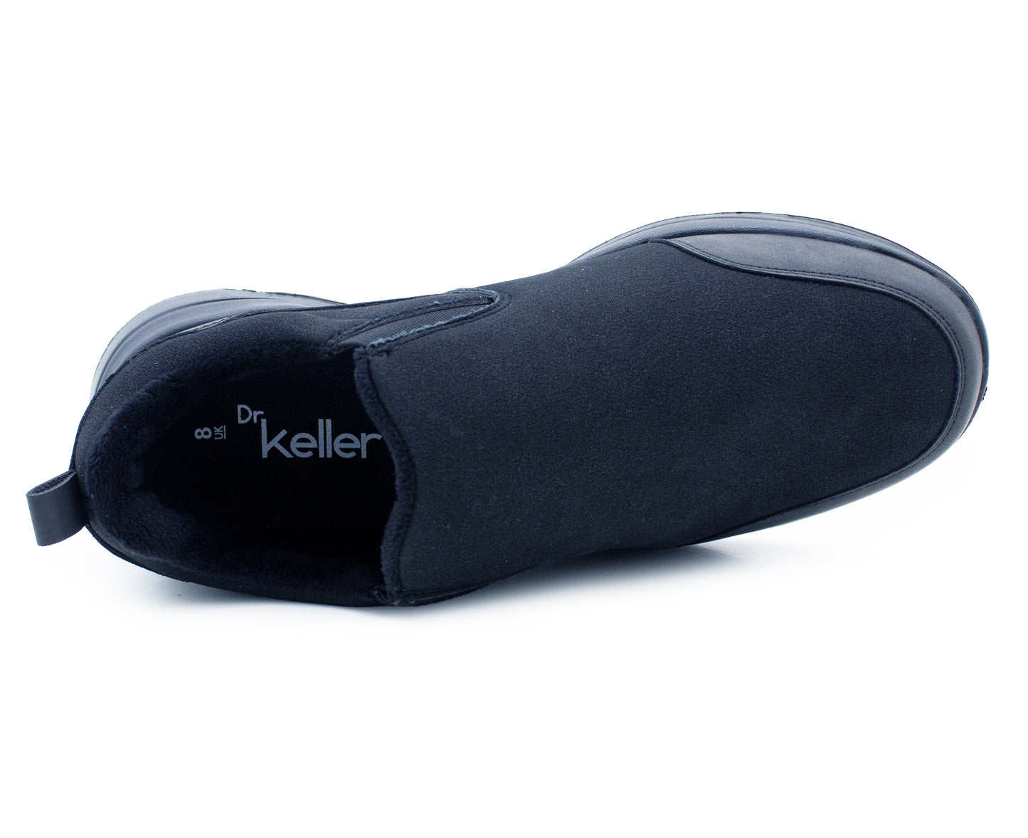 Mens Slip On Trainers Super Lightweight Gel Foam Insole Comfort Faux Suede Fur Lined Twin Elastic EVA Running Gym Sneaker Sports Navy Pumps