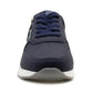 Womens Lace Up Trainers with Side Zip Fastening Ladies Fashion Sneaker Navy Metallic Casual Sports Shoes