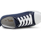 Womens Canvas Trainers Navy Lace Up Baseball Sneakers Ladies Flat Low Top Fashion Trainer Pumps