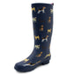 Womens Adjustable Calf Wellies Waterproof Ladies Fashion Festival Dog Walking Rain Mud Wellington Boots
