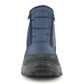 Mens Navy Snow Boots Warm Thermal Fleece Lined Zip Up Slip On Insulated Outdoor Winter Walking Ankle Boots