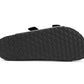 Mens Sandals Cork Footbed Navy Faux Leather 2 Adjustable Straps Beach Fashion Slides Summer Slip On Backless Smart Casual Fashion Sandal