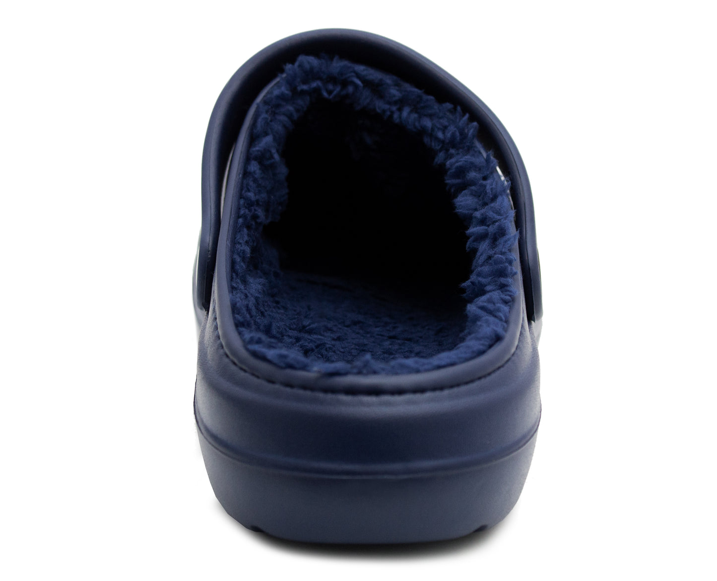 Mens Clogs Warm Fleece Lined Navy Thermal Garden Clogs Waterproof Lightweight EVA Adjustable Faux Fur Slippers Hospital House Shoes