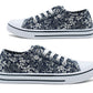 Womens Ladies Canvas Lace Up Denim Floral Baseball Sneakers Casual Flat Plimsoll Trainers Fashion Pumps Navy Floral