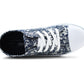 Womens Ladies Canvas Lace Up Denim Floral Baseball Sneakers Casual Flat Plimsoll Trainers Fashion Pumps Navy Floral