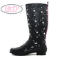 Womens Wellies Adjustable Calf Buckle Rain Boots Ladies Waterproof Festival Dog Walking Wellington Boots