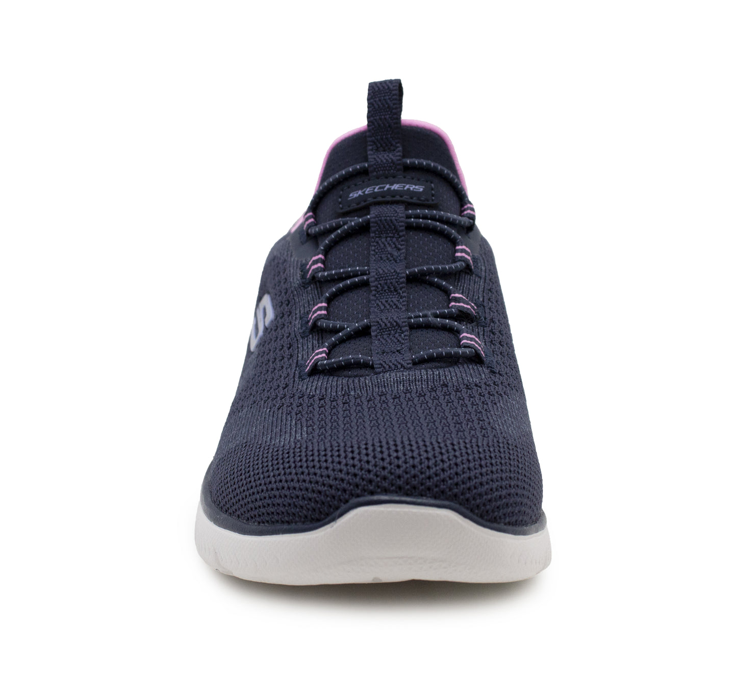 Skechers Women's Summits Trainers Lightweight Memory Foam Lace Up Sneakers Navy Pink