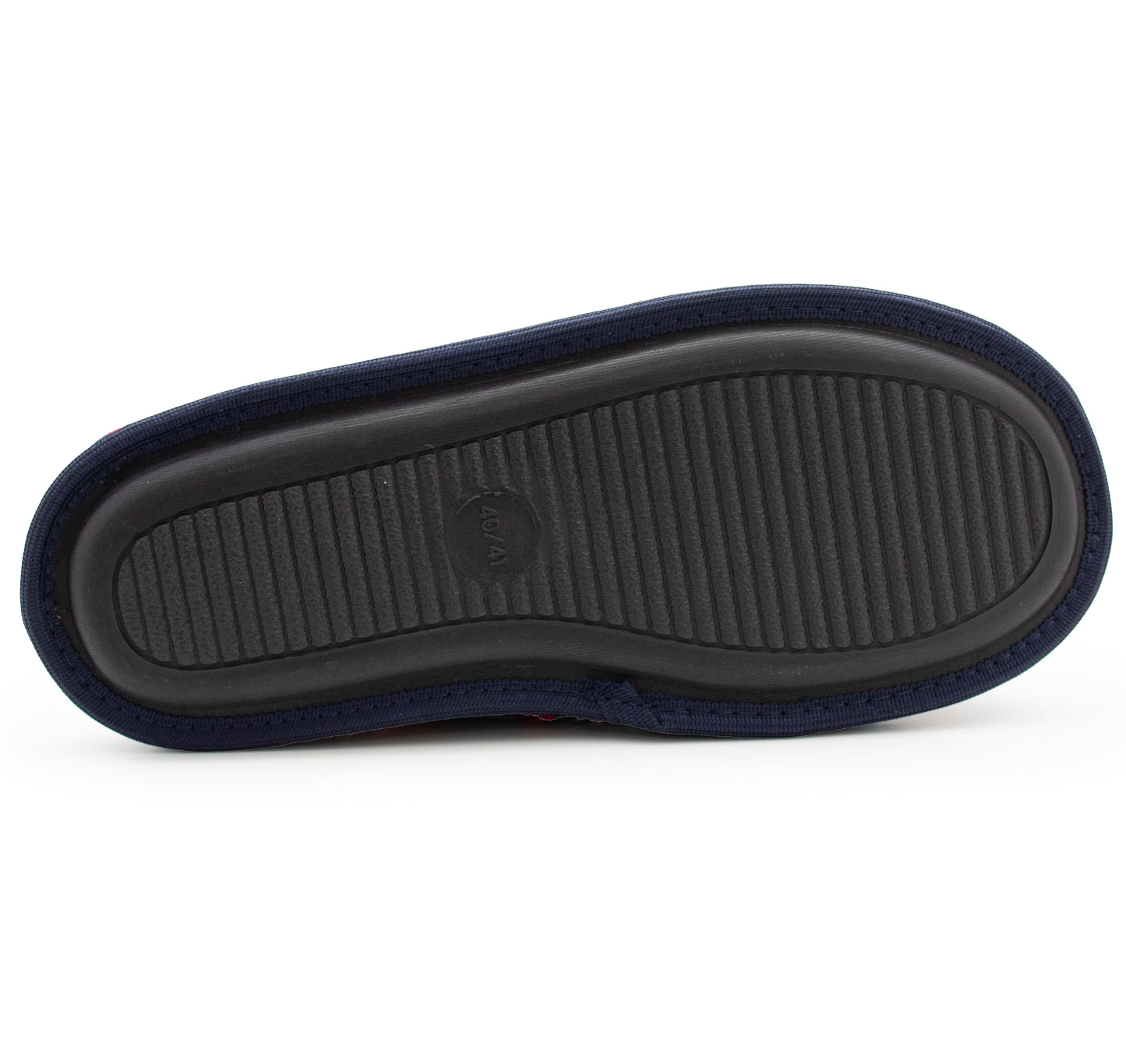 Mens Winter Slippers Faux Fur Lined Backless Mules Knitted Fair Isle Lightweight Slip On Indoor House Shoes