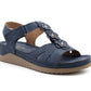Womens Adjustable Sandals Ladies Low Wedge T-Bar Summer Beach Walking Shoes