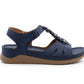 Womens Adjustable Sandals Ladies Low Wedge T-Bar Summer Beach Walking Shoes