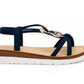 Womens Strappy Wedge Sandals Elastic Back Strap Platform Sole Comfort Flat Open Toe Summer Casual Beach Holiday Shoes