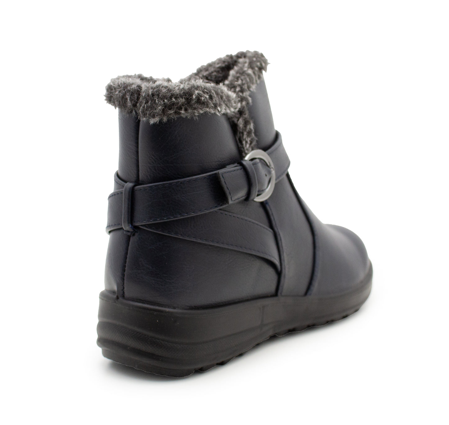 Womens Winter Boots Warm Faux Fur Lined Ladies Zip Up Thermal Snow Ankle Boots
