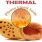 Womens Warm Fur Lined Thermal Orange Garden Clogs Lightweight EVA Slip On Slippers Kitchen Nurse Indoor House Shoes Sandals