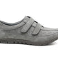 MARIA Womens Touch Fasten Faux Suede Loafers in Grey