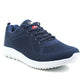 Mens Super Lightweight Memory Foam Mesh Lace Up Athletic Running Fitness Gym Trainers Shoes Navy