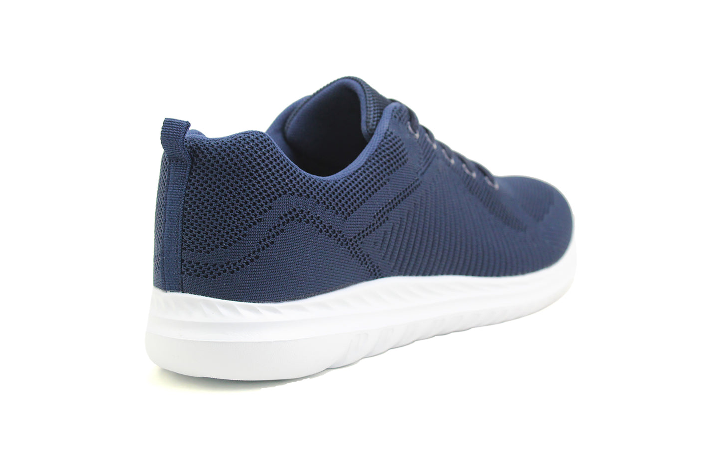 Mens Super Lightweight Memory Foam Mesh Lace Up Athletic Running Fitness Gym Trainers Shoes Navy