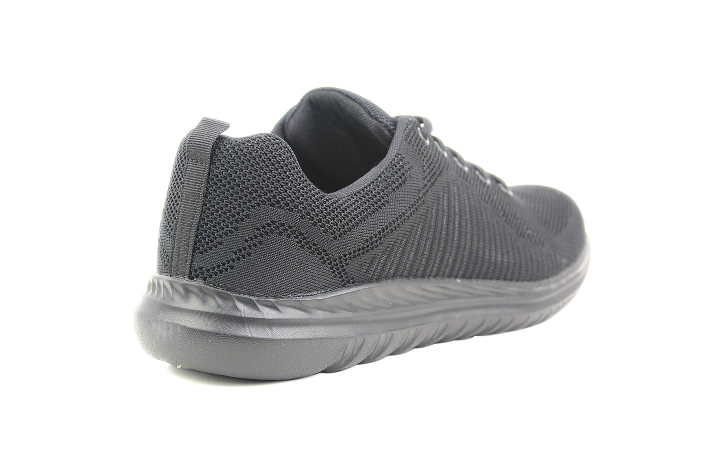 Mens Super Lightweight Memory Foam Mesh Lace Up Athletic Running Fitness Gym Trainers Shoes Black