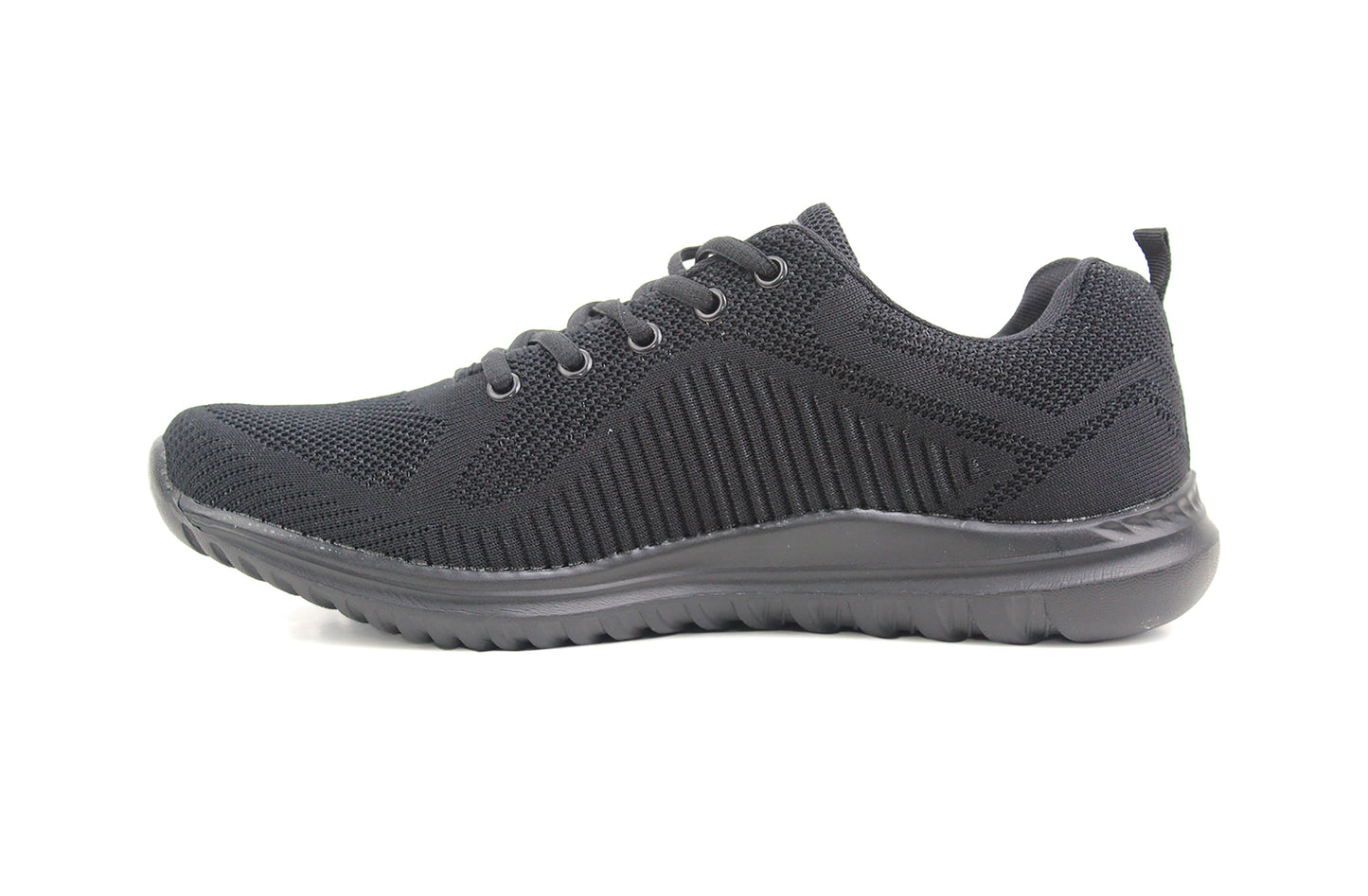 Mens Super Lightweight Memory Foam Mesh Lace Up Athletic Running Fitness Gym Trainers Shoes Black
