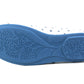 Womens Ladies Grey Blue Velour Slip On Flower Pattern Polka Dot Mules Slippers SIZE UK 7
