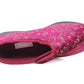 Womens Ladies Diabetic Orthopedic Washable Burgundy Floral Velour Comfort Wide Opening Touch Fasten Slippers