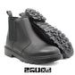 Grafters Mens Black Leather Twin Gusset Steel Toe Cap S1 Safety Dealer Boots