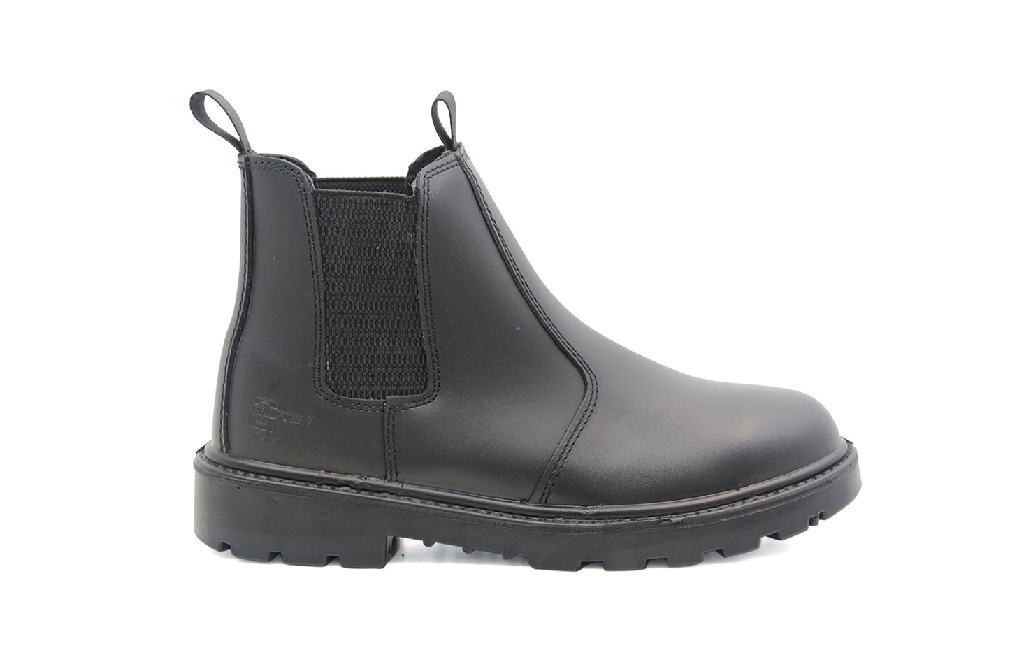 Grafters Mens Black Leather Twin Gusset Steel Toe Cap S1 Safety Dealer Boots